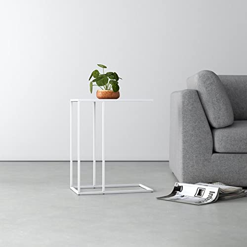 INDIAN DECOR INDIAN DECOR 38772 Sofa Side End Tables C Table Coffee Snack Couch Desk Tray Stand Laptop Notebook Tablet PC Portable Bed Sofa Side Table Workstation Over Bed Table White  - Image 2