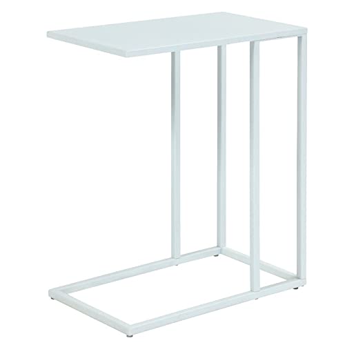 INDIAN DECOR INDIAN DECOR 38772 Sofa Side End Tables C Table Coffee Snack Couch Desk Tray Stand Laptop Notebook Tablet PC Portable Bed Sofa Side Table Workstation Over Bed Table White  - Image 1