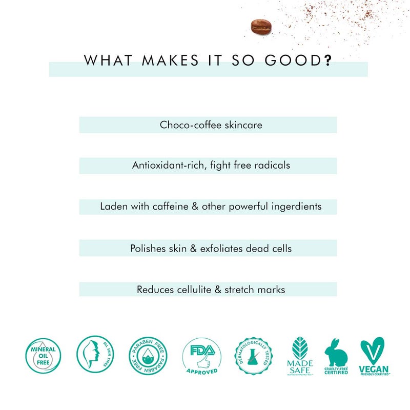 MCaffeine mCaffeine Body Polishing Kit for Exfoliation Tan Removal  Intense Moisturization  Coffee Body Scrub  Choco Body Butter Combo for Soft  Smooth Skin  For Men  Women  All Skin Types  - Image 5