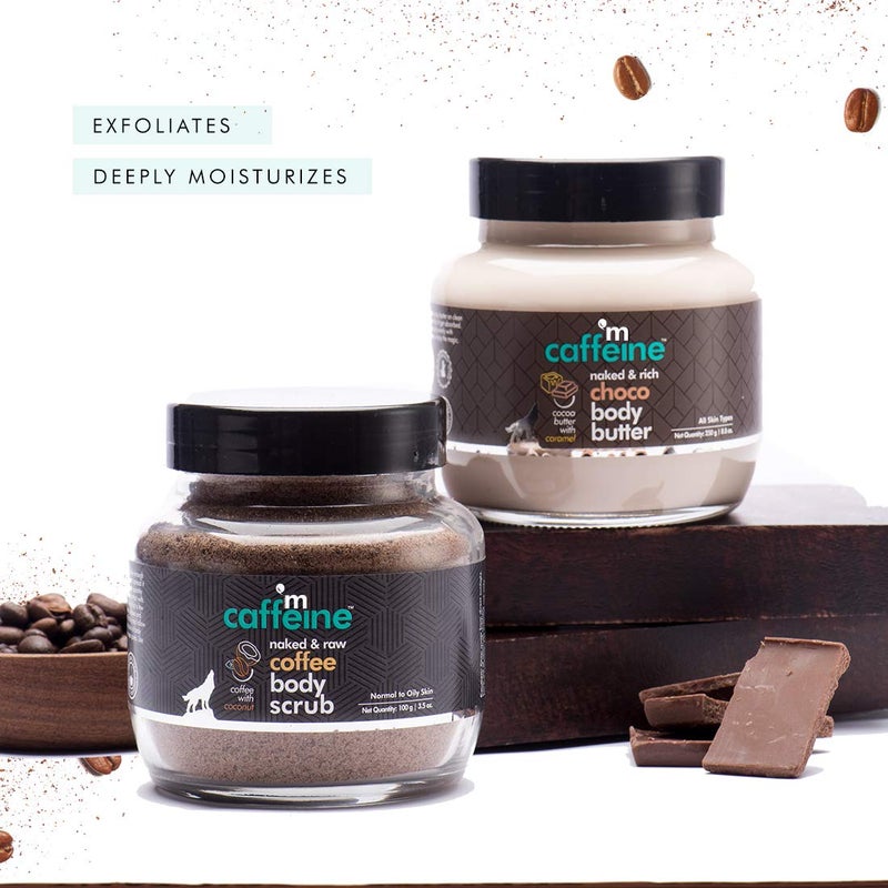 MCaffeine mCaffeine Body Polishing Kit for Exfoliation Tan Removal  Intense Moisturization  Coffee Body Scrub  Choco Body Butter Combo for Soft  Smooth Skin  For Men  Women  All Skin Types  - Image 4
