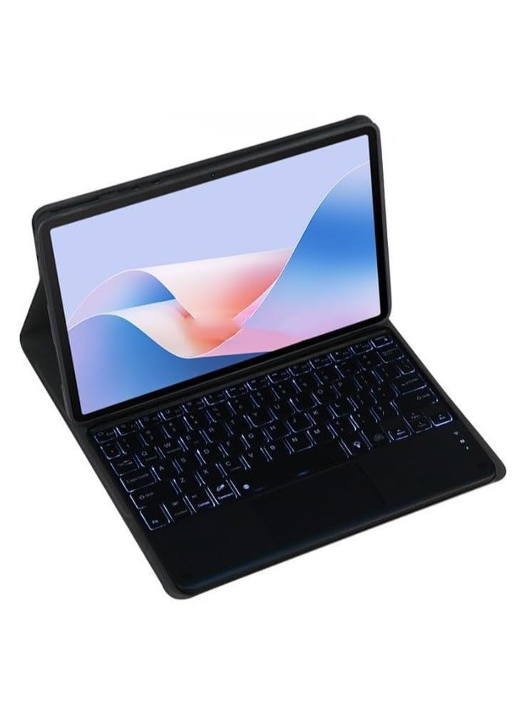 general Arabic and English Keyboard Case for Honor Pad X8a X9 11-inch 2024 with Backlit Bluetooth Wireless Keyboard with Smart Touchpad Tablet Protective Case - Image 1