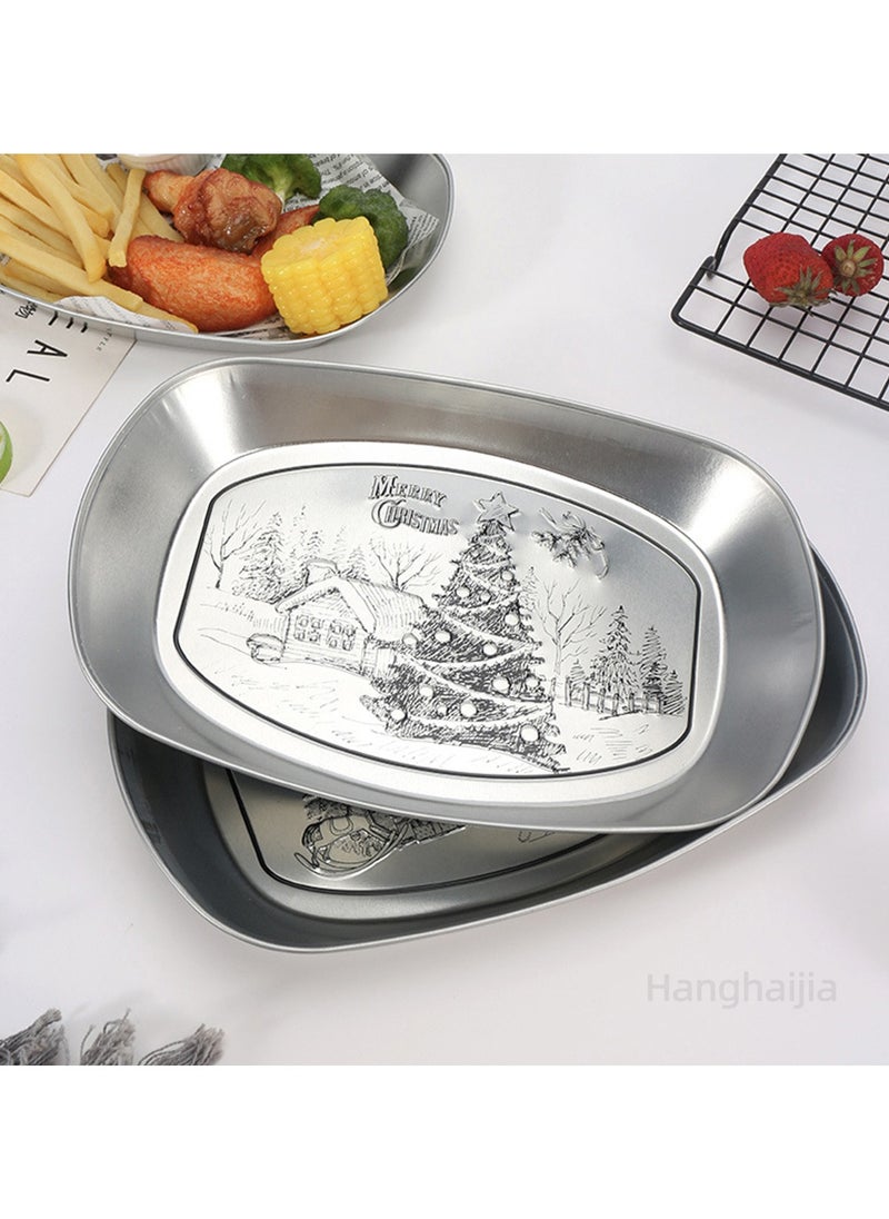 Hanghaijia Tinplate Outdoor Products Camping Tableware, Home Kitchen Fruit Dried Fruit Food Vegetable Storage Tray Fruit Bowls  - Image 3