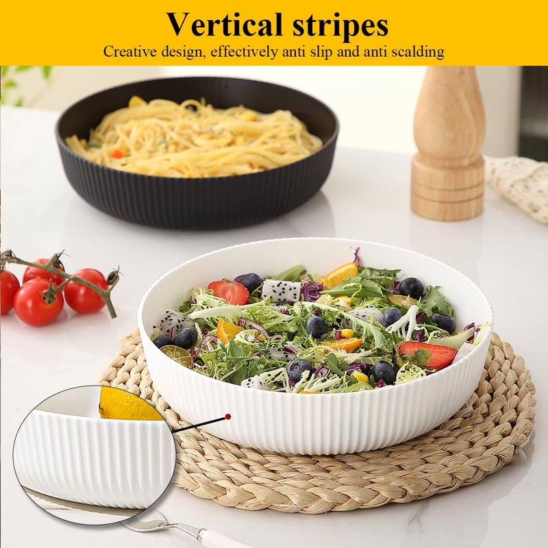 Berglander Pasta Bowls Set of 4, Salad Bowls 37oz Unbreakable Large Plastic Soup/Salad/Fruit/Serving Bowls for Home, Restaurant, Outdoor, Picnic, Camping, Serving Dishes - Image 5
