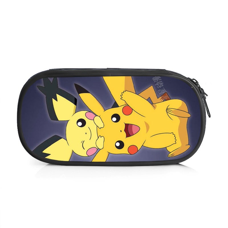 Pikachu Large Capacity Pencil Case Pencil Case Stationery Case Cosmetic Bag Cosmetic Bag Can Support A Generation Of Hair - Image 5