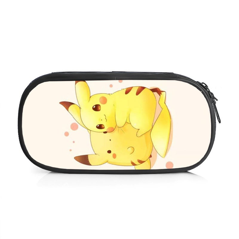 Pikachu Large Capacity Pencil Case Pencil Case Stationery Case Cosmetic Bag Cosmetic Bag Can Support A Generation Of Hair - Image 1