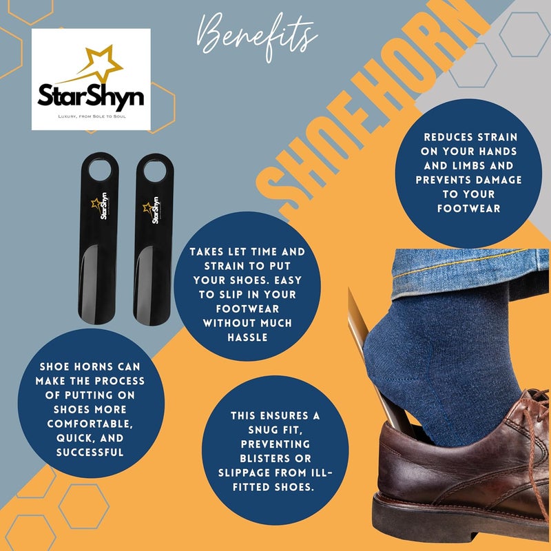 StarShyn Premium ABS Plastic Shoe Horn | 6 Inch Shoe Horn | Quick Shoe Slip-On - Image 4