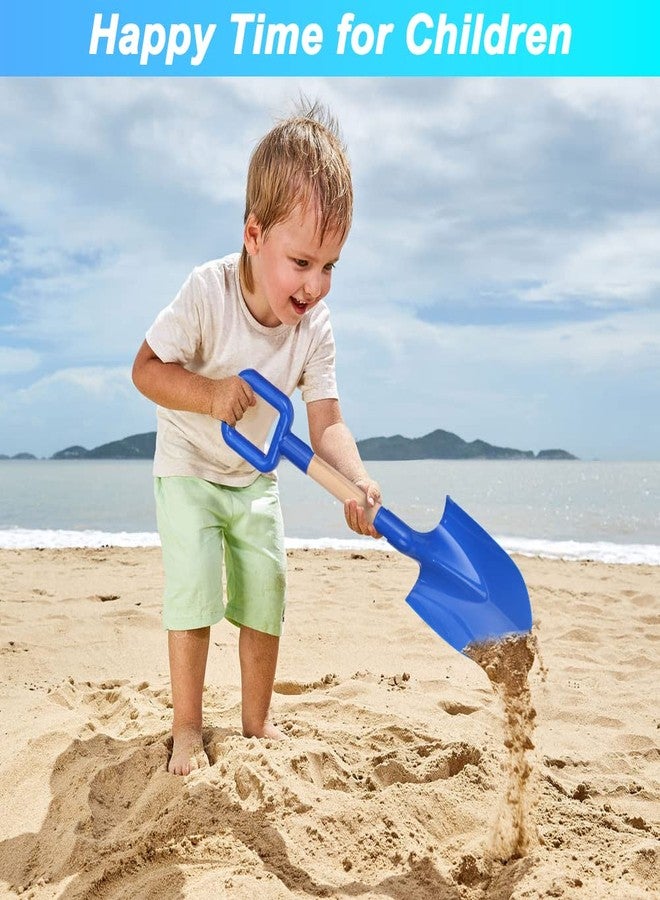 Dilabnba Beach Sand Toys Shovels for Kids Adults, 16inch/40cm Toddler Garden Beach Sand Spade Shovels for Digging Snow, Plastic Garden Sandbox Toy Set with Long Wooden Handled(2PCS) - Image 4