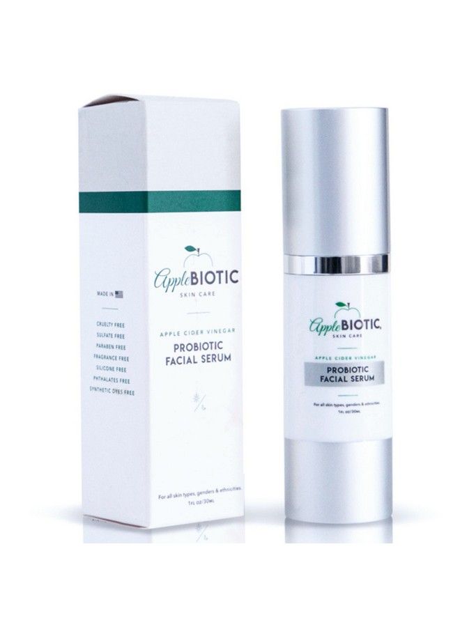AppleBiotic Apple Cider Vinegar Facial Serum With Hyaluronic Acid For All Skin Types Moisturizing Antioxidant Day And Night Face Hydration (1 Oz) (Pkg May Vary) - Image 2