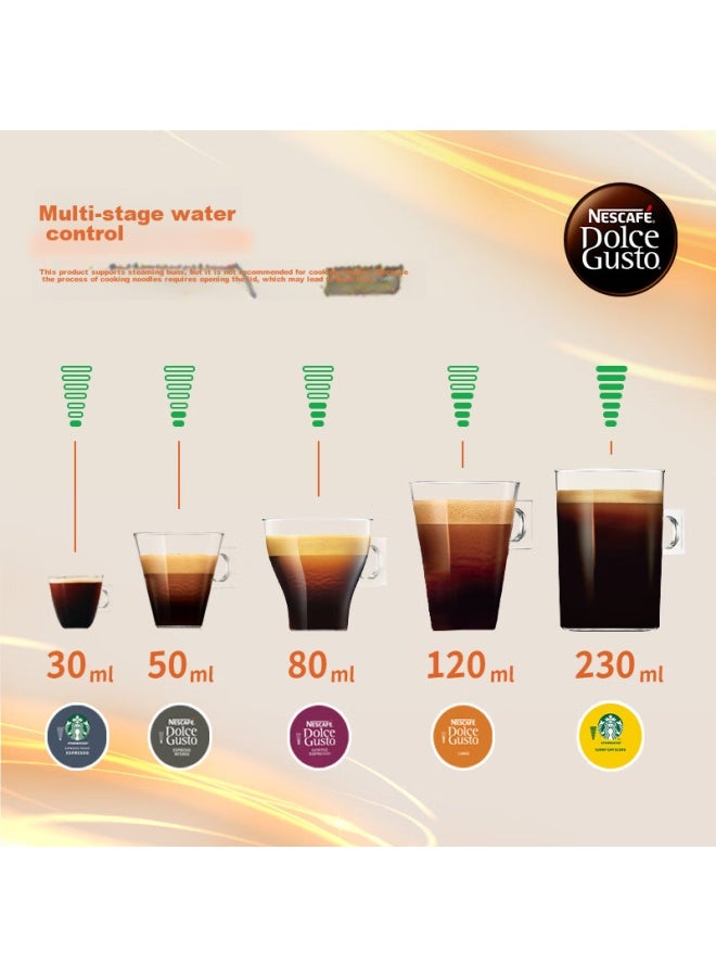 دولسي قوستو Dolce Gusto نسله Dolce Gusto ماكينة قهوة كبسولة أوتوماتيكية بالكامل، ماكينة البطريق الصغير المنفرد، مدمجة وسهلة التشغيل، تسخين سريع - Image 4