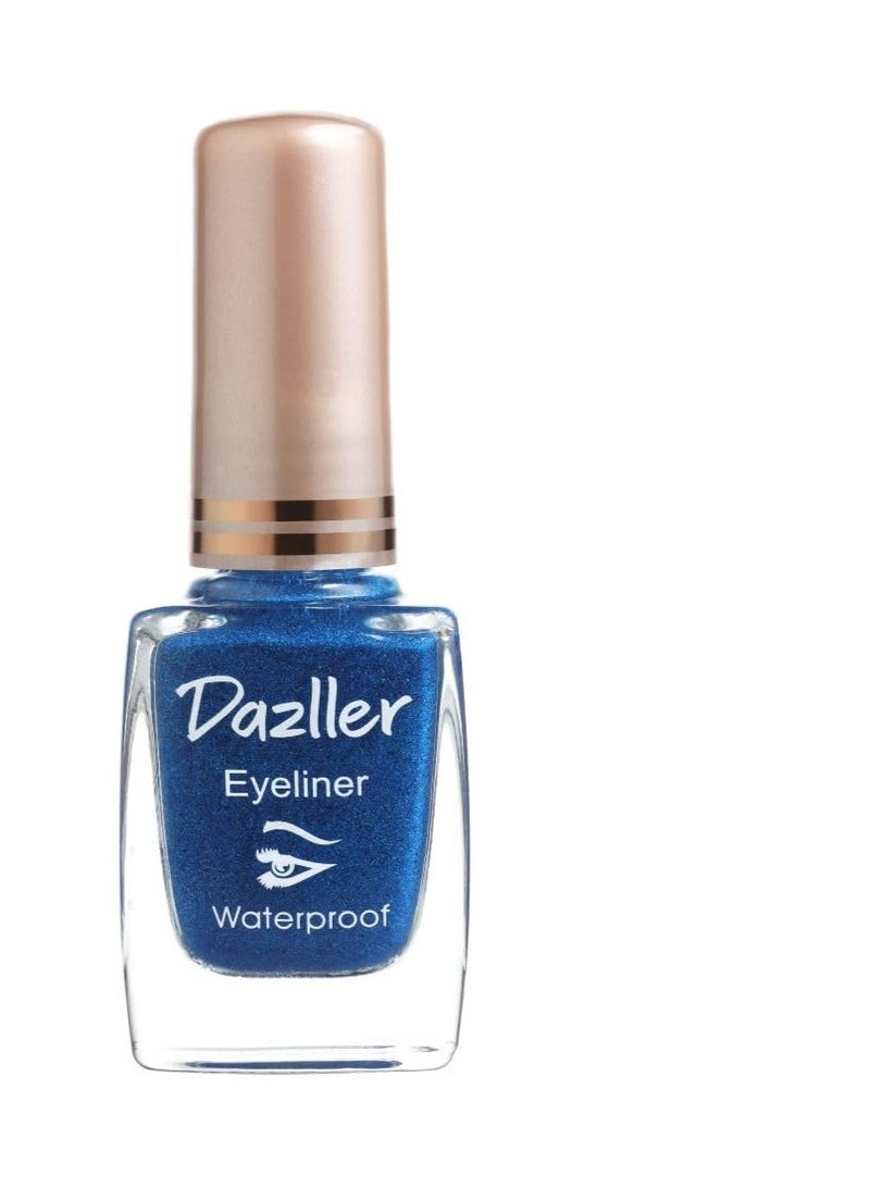 دازلير محدد عيون سائل دازلر المقاوم للماء، 19 مل، أسود + أزرق، مقاوم للتلطخ، مطفي، سهل الاستخدام بمسحة واحدة، يدوم طويلاً، غني بالألوان، خفيف الوزن، سريع الجفاف - Image 2