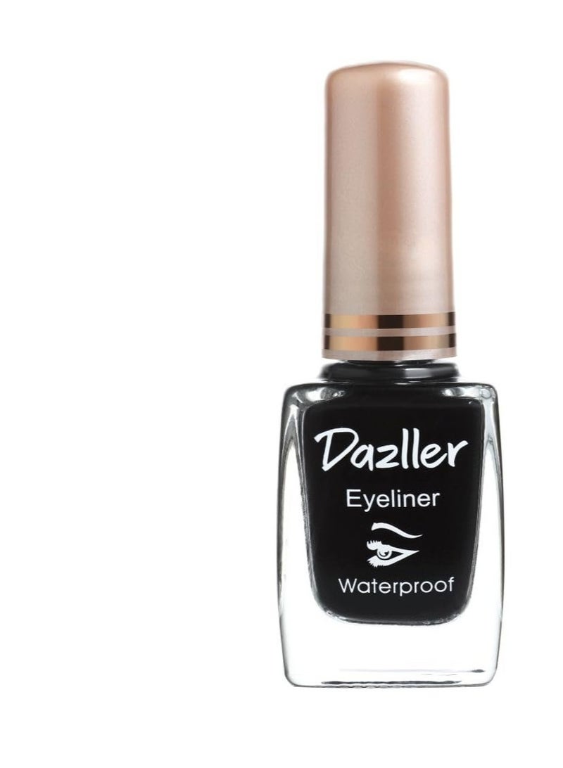 دازلير محدد عيون سائل دازلر المقاوم للماء، 19 مل، أسود + أزرق، مقاوم للتلطخ، مطفي، سهل الاستخدام بمسحة واحدة، يدوم طويلاً، غني بالألوان، خفيف الوزن، سريع الجفاف - Image 3