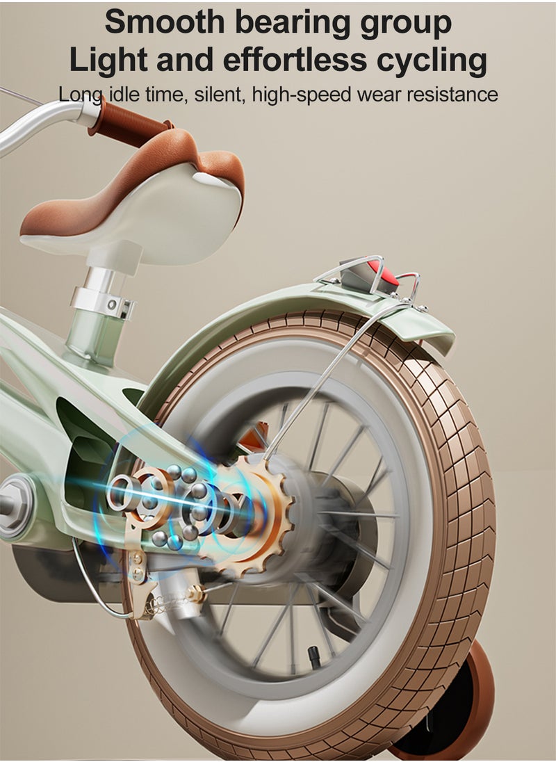 HELLO BABY - 16 inch Kids Bicycle, Lightweight Magnesium Alloy Kids Bicycle, with Training Wheels, Adjustable Seat and Basket, for Children's 2-7 Year Boys and Girls - Image 1