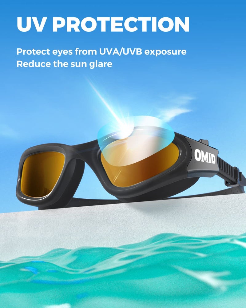 OMID Swim Goggles, P2 Polarized Swimming Goggles for Men Anti-fog Goggles Swimming for Adult Women - Image 4