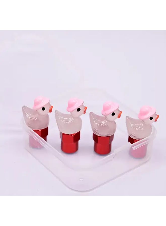 Glow In The Dark Duck Valve Caps Aluminum Half Hexagonal Style A 4pcs Universal - Image 4