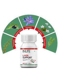 Inlife INLIFE Liver Support Supplement with Ayurvedic Herbs | Tamalaki, Citraka, Rajamasha, Kasanai, Kakamachi | Supports Healthy Liver Function for Men & Women - 60 Vegetarian Capsules  - Image 3