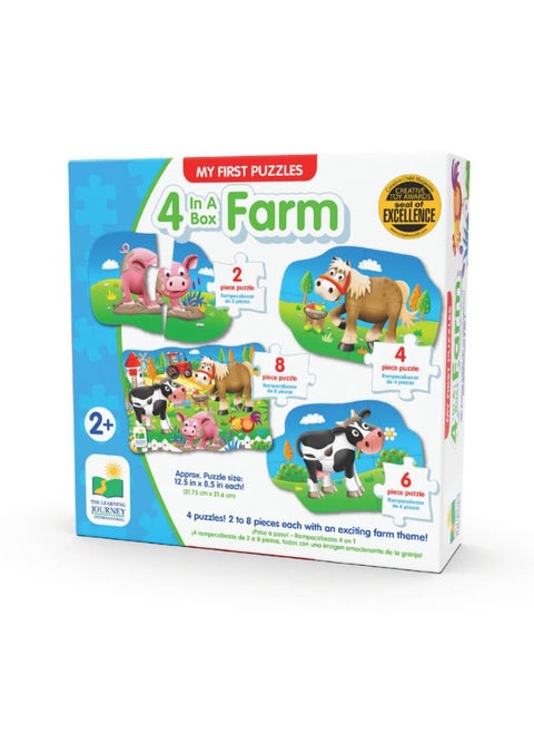 My First Puzzle Set 4-In-A-Box Farm