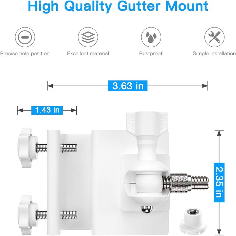 أوكيميو حامل للكاميرات من نوع Blink Outdoor، Blink XT2، وBlink XT، قابل للتعديل ومقاوم للماء (لون أبيض، عبوة واحدة) - Image 5