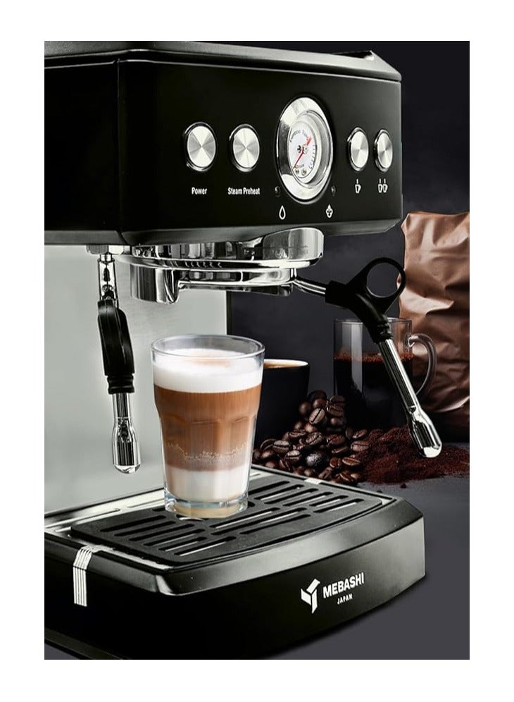 MEBASHI Commercial Coffee Machine, 2.1L Capacity, 20 Bar Pressure, (ME-CCM2051) 1350 W(Black) - Image 2