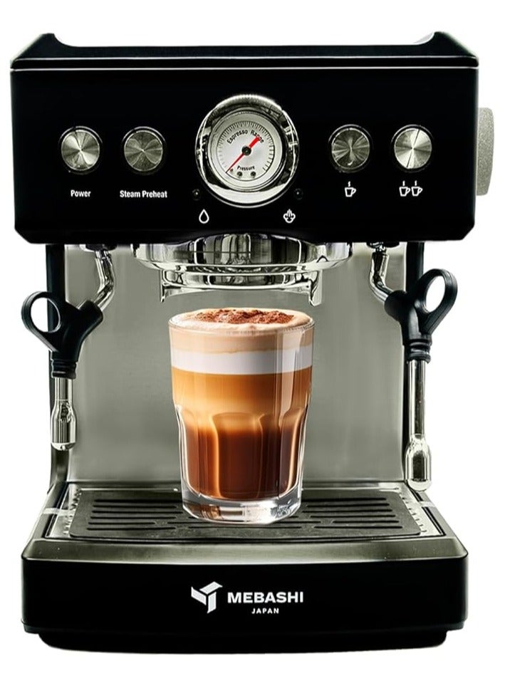MEBASHI Commercial Coffee Machine, 2.1L Capacity, 20 Bar Pressure, (ME-CCM2051) 1350 W(Black) - Image 4