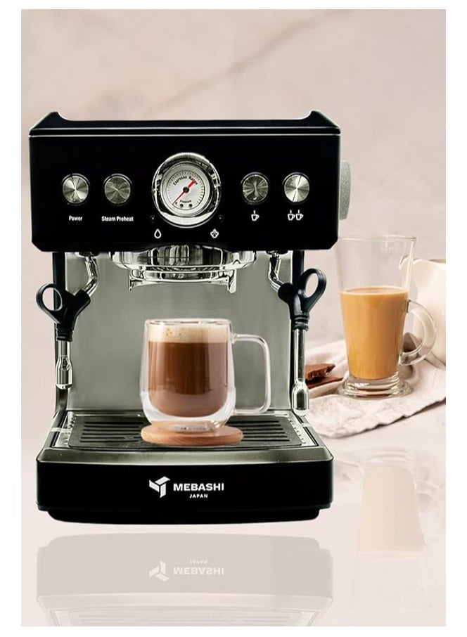 MEBASHI Commercial Coffee Machine, 2.1L Capacity, 20 Bar Pressure, (ME-CCM2051) 1350 W(Black) - Image 5
