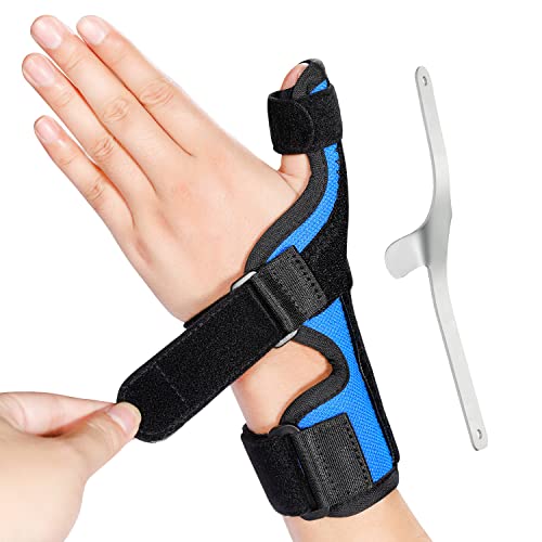 DrFinger Thumb Spica Splint Brace fit Left Right Hand Trigger Thumb and Wrist Support Thumb Immobiliser for De Quervains Tenosynovitis Tendonitis Broken Thumb Stabilizer for Women Men LXL - Image 1