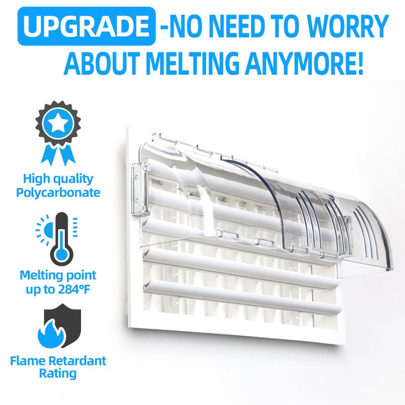 Antimbee 2 Pack Adjustable Magnetic Heat & Air Vent Deflector -Super Strong Neodymium Magnets 8" to 15" Length Fits Vents, Sidewall, Ceiling, Floor Registers - Curved Air Conditioner Vent Cover - Image 3