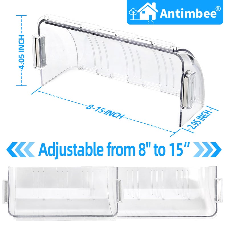 Antimbee 2 Pack Adjustable Magnetic Heat & Air Vent Deflector -Super Strong Neodymium Magnets 8" to 15" Length Fits Vents, Sidewall, Ceiling, Floor Registers - Curved Air Conditioner Vent Cover - Image 4