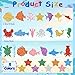 JULBEAR 300 Pieces Glitter Sea Animal Foam Stickers Colorful Ocean Sea Fish Foam Stickers Bulk SelfAdhesive for Arts Crafts Ocean Theme Party Favors Decoration Home DIY Supplies - Image 4