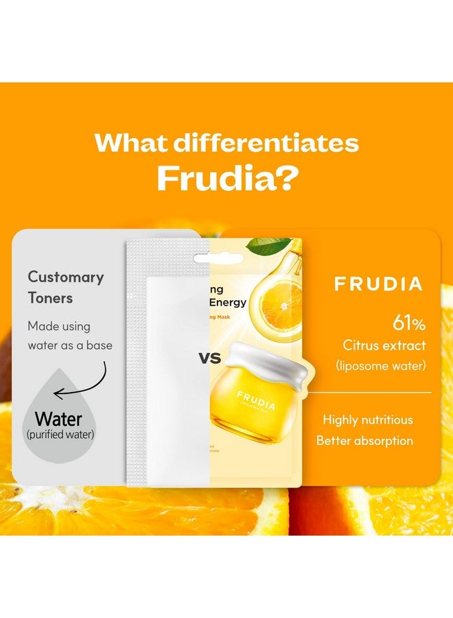 فروديا قناع فروديا ويلكوس لتنقية البشرة بالحمضيات | قناع فيتامين سي للوجه مع خلاصة قشر اليوسفي، وفيتامين سي نباتي، وميلا-زيرو | قناع كوري للعناية بالبشرة | قناع فيتامين سي للبقع الداكنة (عبوة من ١٠ قطع) - Image 2