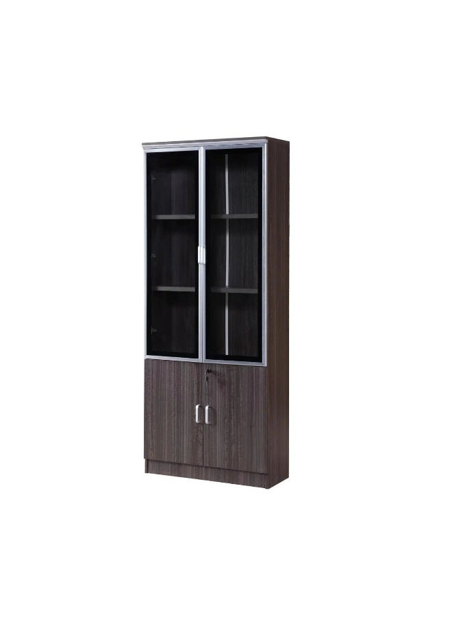 بيتي دولاب تخزين مكتبي درفتين خشب - رمادي - Image 2