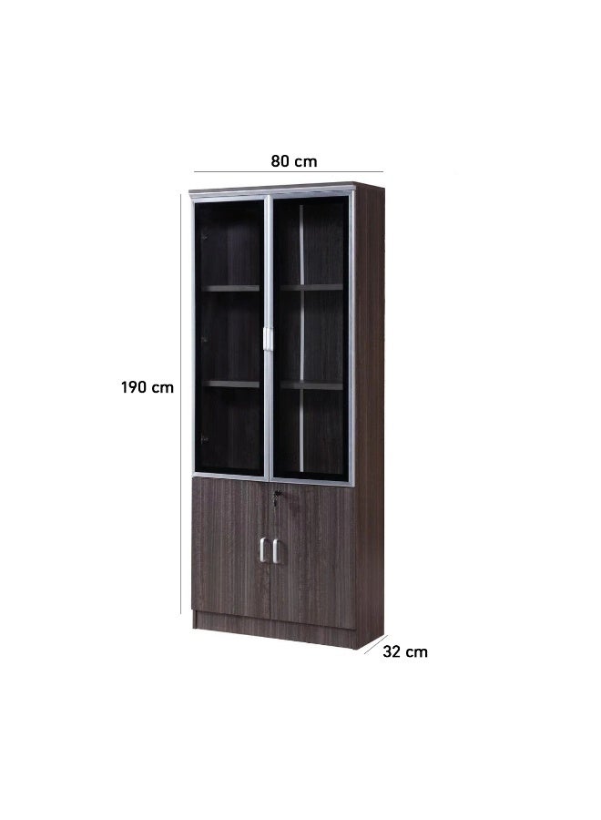 بيتي دولاب تخزين مكتبي درفتين خشب - رمادي - Image 3