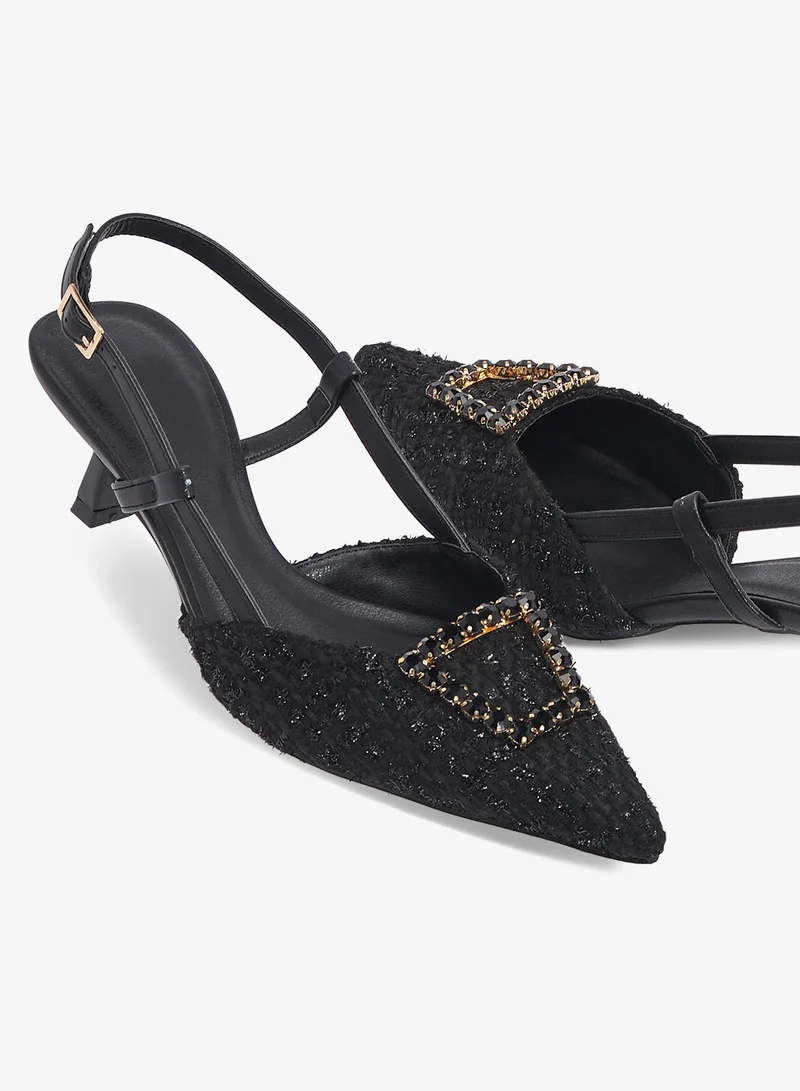 Truffle black tweed Classic_Pumps for Women | Best Price UAE
