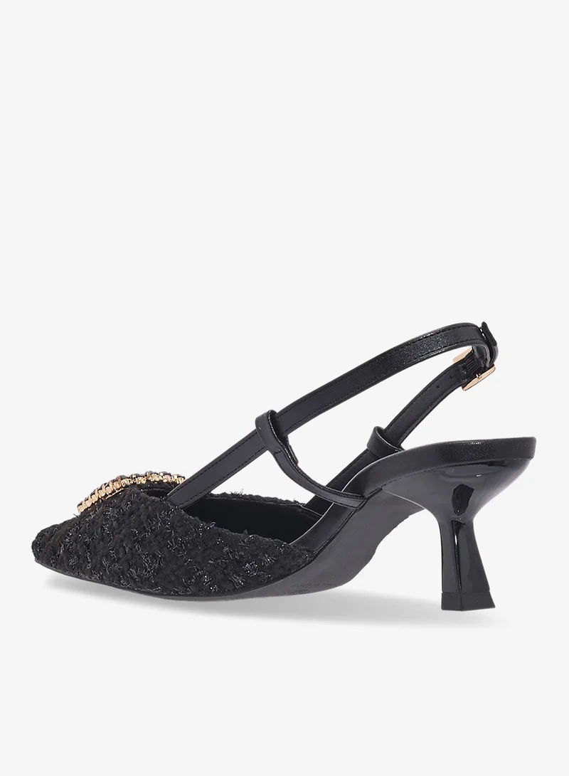 Truffle black tweed Classic_Pumps for Women | Best Price UAE
