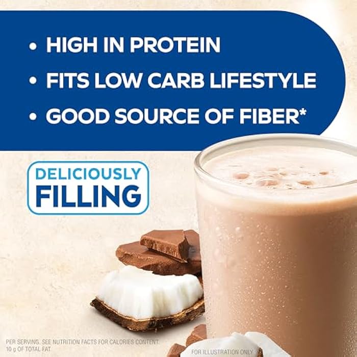Atkins Creamy Chocolate Coconut Protein Shake, 15g Protein, 2g Net Carbs, 1g Sugar, Keto Friendly, 12 Count - Image 3