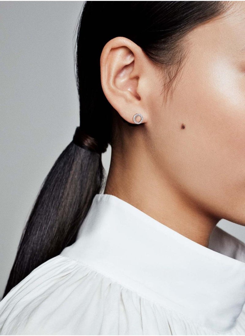 PANDORA Sparkling Circle Stud Earrings - Image 4