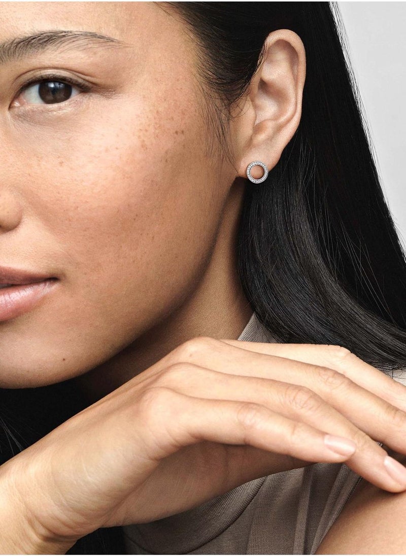 PANDORA Sparkling Circle Stud Earrings - Image 2