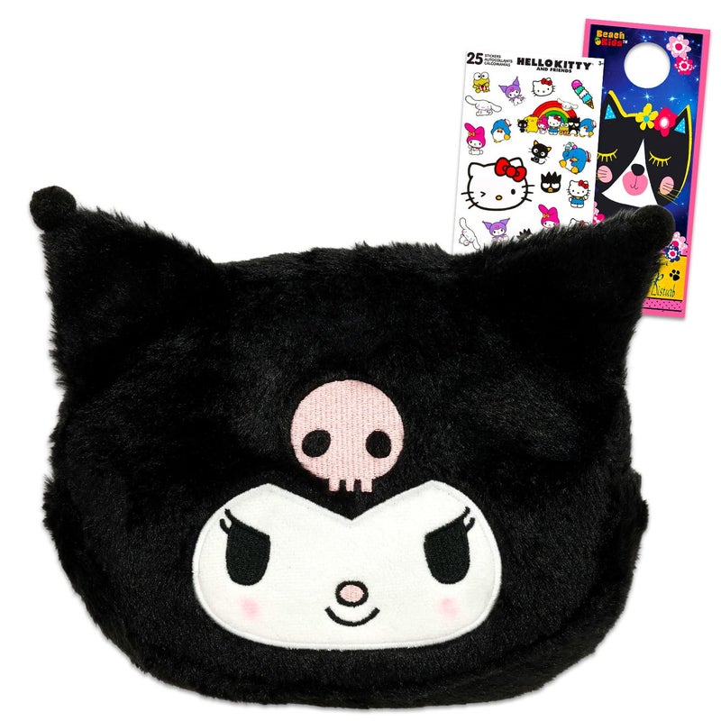 Hello Kitty مجموعة حقيبة مكياج كورو مي مع حقيبة سانريو للسفر بحجم مستحضرات التجميل مع ملصقات أكثر حقيبة هالو كيتي للسفر للفتيات والنساء - Image 2