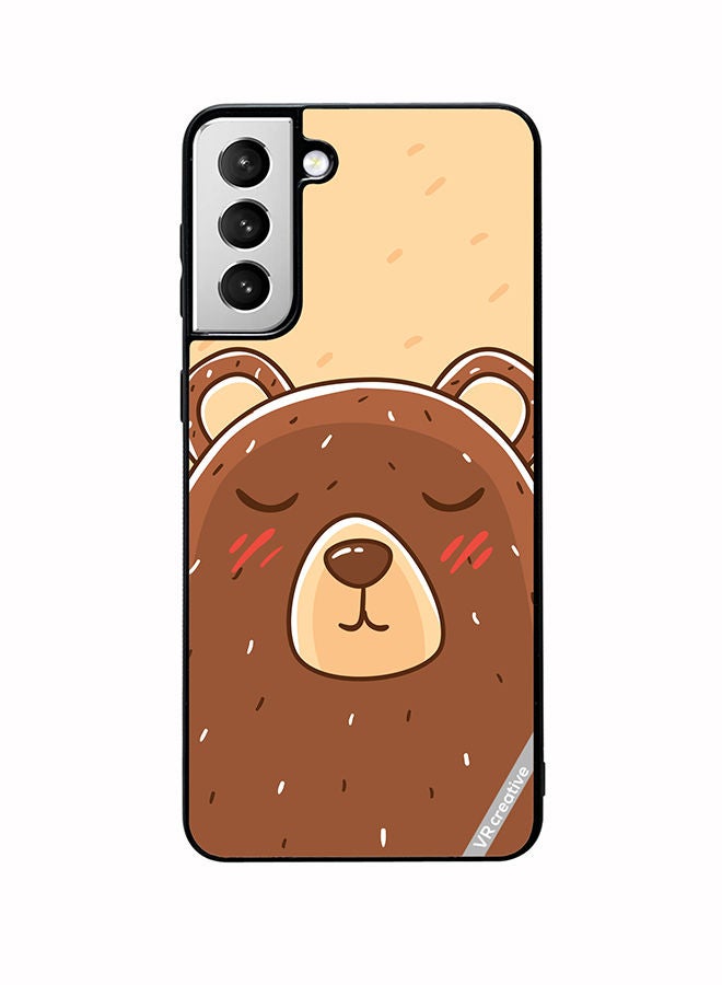VR CREATIVE Protective Case Cover For Samsung Galaxy S22 5G Sleeping Bear Design Multicolour - Image 1
