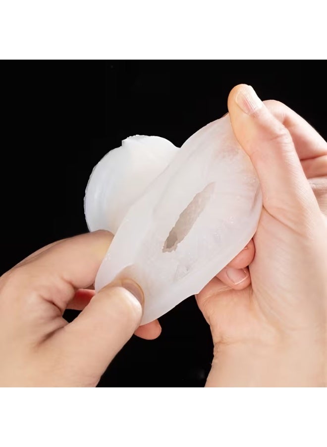 Goolsky 1pc White Silicone Bear-Shaped Ice Cube Mold & Chocolate/ice Mold - 3D Teddy Bear Ice Molds for Homemade Popsicles, Desserts, Candy, -Friendly Non-Toxic with Paw Print Design (Easy Release) - Image 4