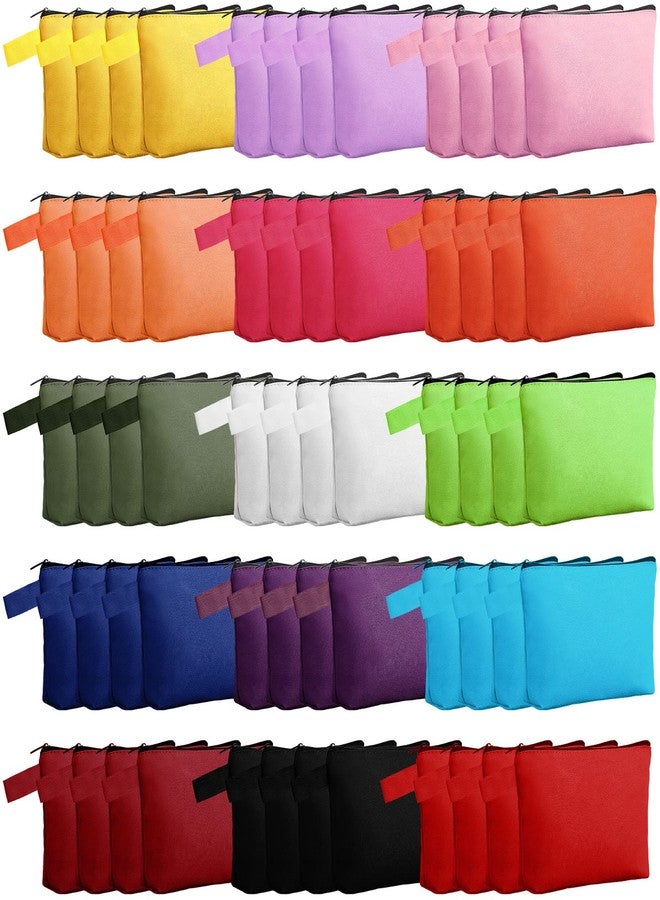 Reginary حقائب مكياج قماشية ريجيناري 60 قطعة بالجملة، حقيبة تجميل سفر لطيفة متعددة الاستخدامات، حقيبة أدوات تجميل صغيرة فارغة، DIY بسحاب للسفر، السكن الجامعي، العودة إلى المدرسة، هدية للنساء والمراهقات، 15 لون (7.5 × 5 × 2 بوصة) - Image 1