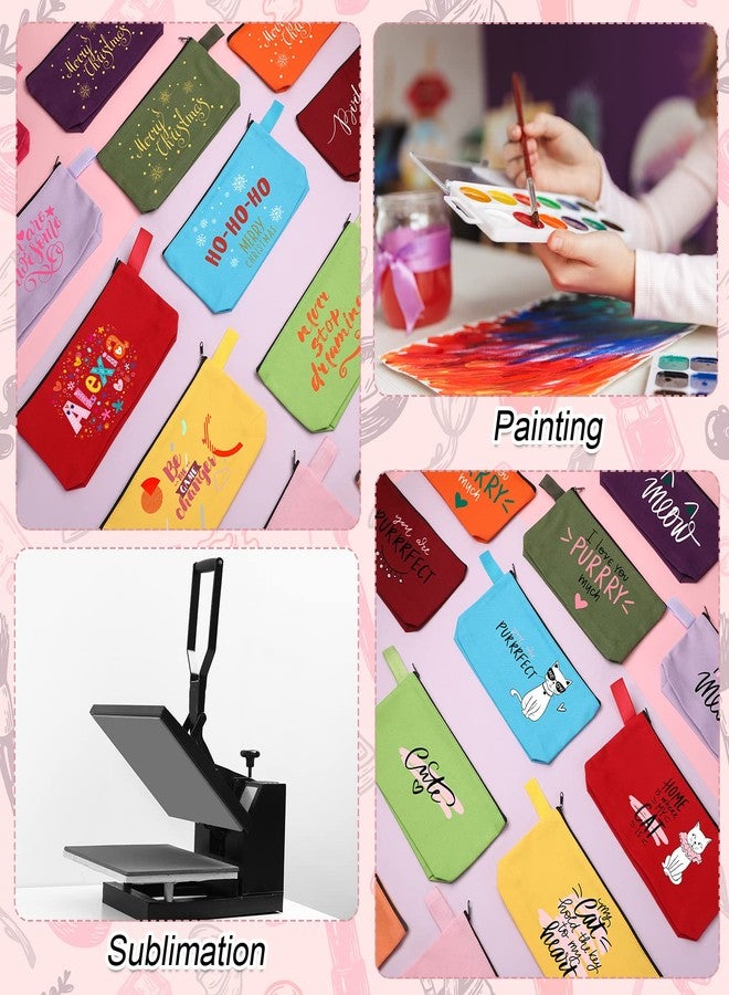 Reginary حقائب مكياج قماشية ريجيناري 60 قطعة بالجملة، حقيبة تجميل سفر لطيفة متعددة الاستخدامات، حقيبة أدوات تجميل صغيرة فارغة، DIY بسحاب للسفر، السكن الجامعي، العودة إلى المدرسة، هدية للنساء والمراهقات، 15 لون (7.5 × 5 × 2 بوصة) - Image 5