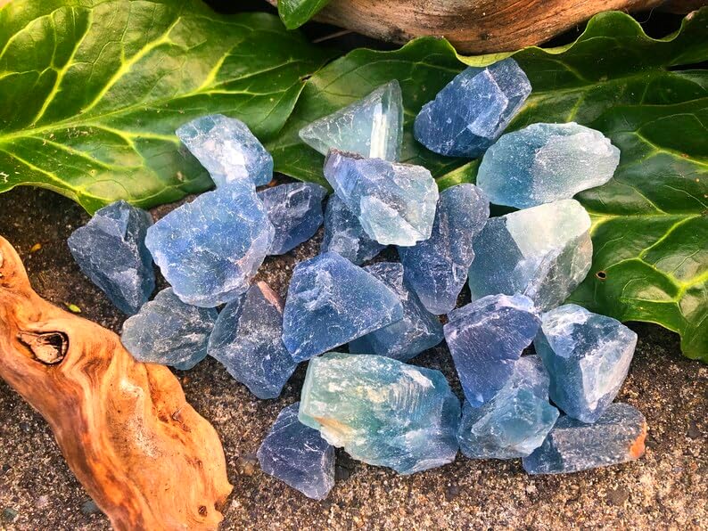 Zenkeeper 1 Lb Large Rough Blue Fluorite Stone Raw Fluorite Crystal Stone Natural Blue Fluorite Crystal Stone Mineral Specimen Gemstone Healing Crystals and Stones - Image 5