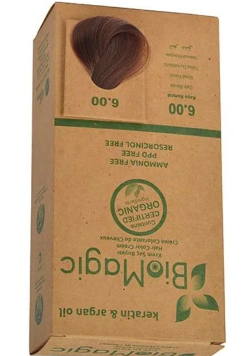 Biomagic Hair Dye 6.00, 6 ml, Dark Blonde (Keratin & Argan Oil) - Image 2