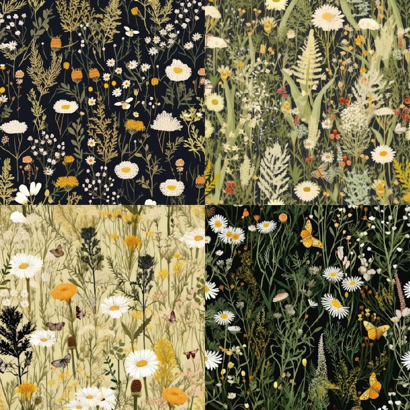 DESEACO 6x6 Inch Scrapbook Paper Pad-24 Single-Sided Sheets with 12 Unique Wildflower Designs-Perfect for Crafting, Card Making and DIY Projects - Image 2