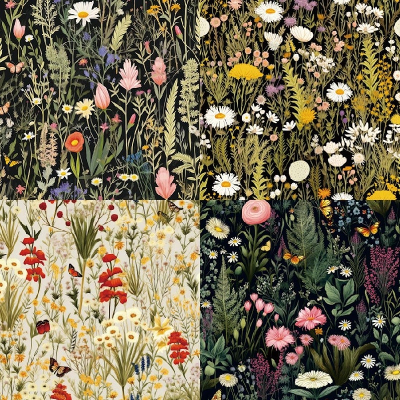 DESEACO 6x6 Inch Scrapbook Paper Pad-24 Single-Sided Sheets with 12 Unique Wildflower Designs-Perfect for Crafting, Card Making and DIY Projects - Image 4