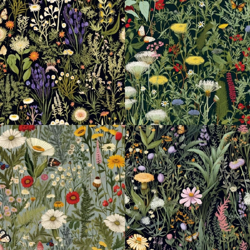 DESEACO 6x6 Inch Scrapbook Paper Pad-24 Single-Sided Sheets with 12 Unique Wildflower Designs-Perfect for Crafting, Card Making and DIY Projects - Image 3