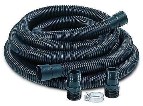 Red Lion RL-SPDK Sump Pump Discharge Hose Kit, Fits 1-1/4" and 1-1/2" FNPT Discharge, 24-Feet Long, Black, 599304 - Image 1