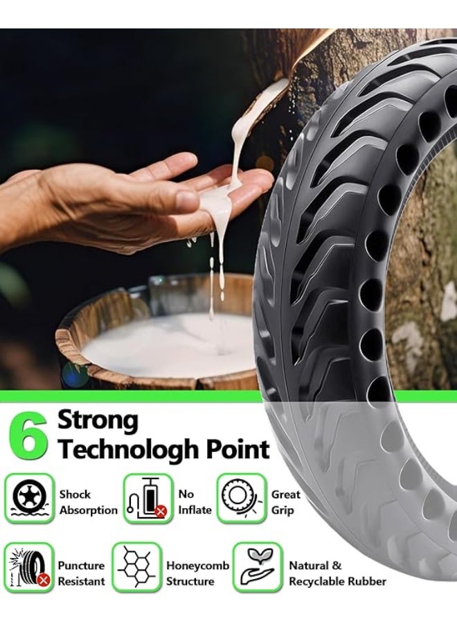 2 Pieces 8 1/2 x 2 Wheel Electric Scooter, 50/75-6.1 Wheels Full Tyres, Compatible with Xiaomi M365 / Mi Pro 2 / Cecotec, and All 8.5 Inch Scooters - Image 5