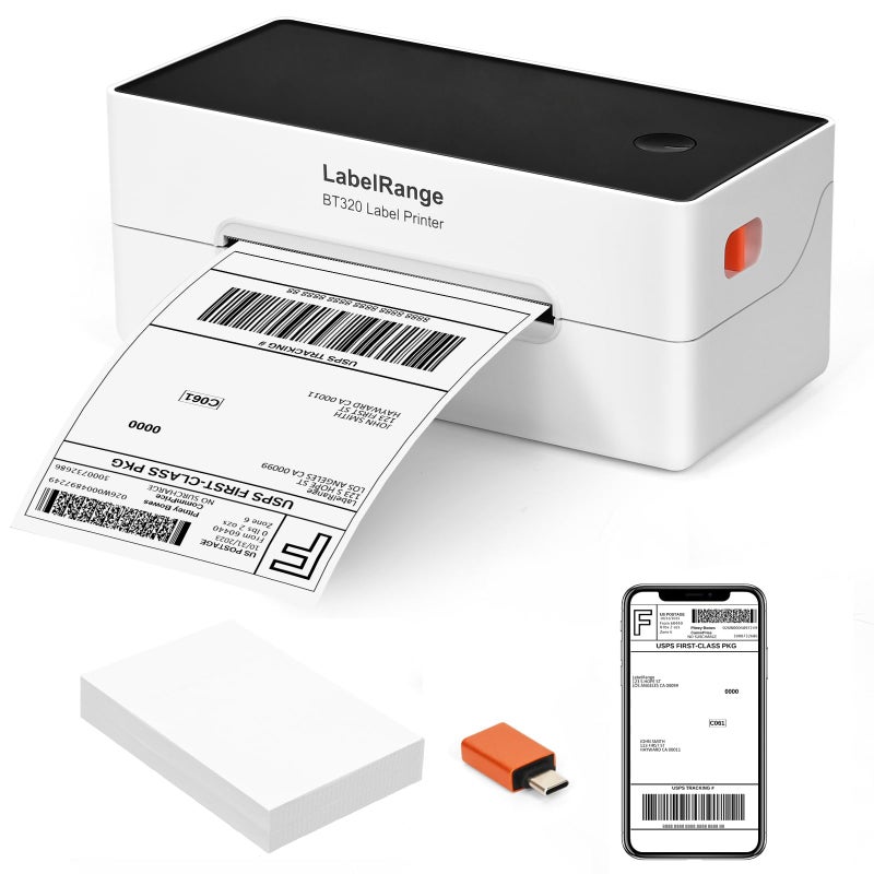 LabelRange Ecommerce Label Printer 4x6, Thermal Shipping Label Printer, Support Amazon, Ebay, USPS, Pirate Ship, Bluetooth and USB Connection - Image 1