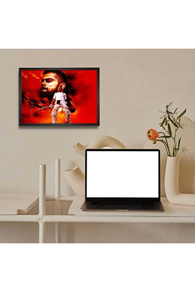 LAMRON Virat Kohli Framed Wall Art Poster - Image 2
